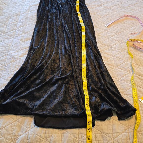 Somedays Lovin Erin Maxi Dress S Black Velvet Embroider Dark Romantic Whimsigoth - Picture 8 of 16